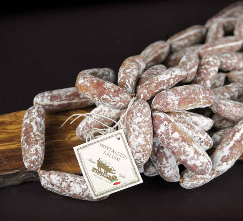 wild boar sausages montalcino salume cured meat falaschi